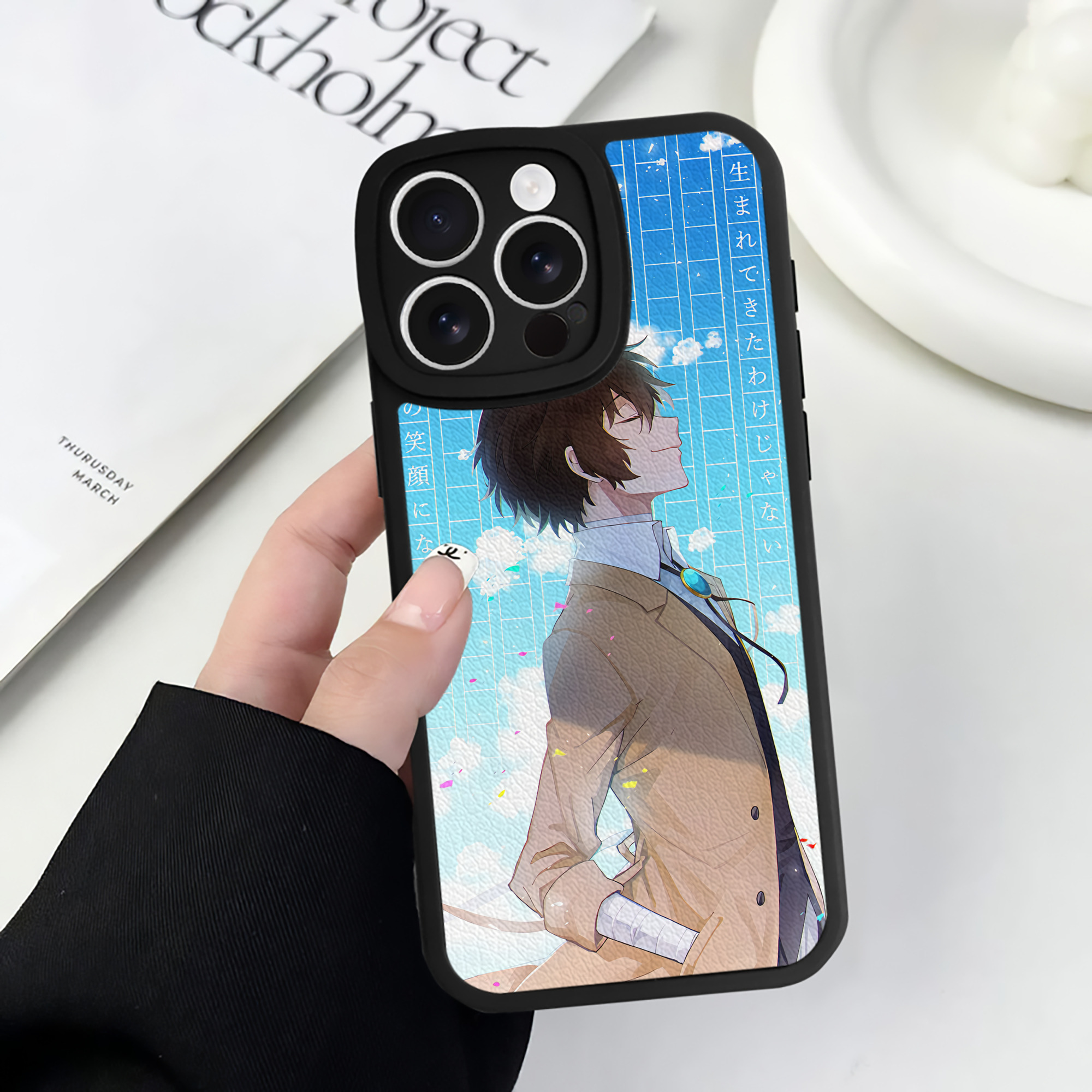 （画像用） 文豪ストレイドッグス Bungo Stray Dogs 【iPhone 16シリーズ対応】シリコンスマホケース（レザー調） 材質：シリコン